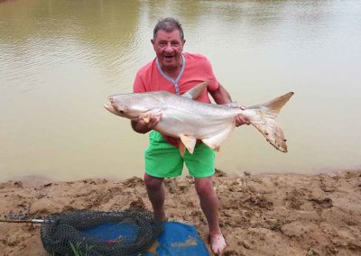 Nice Mekong Catfish for a Scottish visitor at Chalong Fishing Park